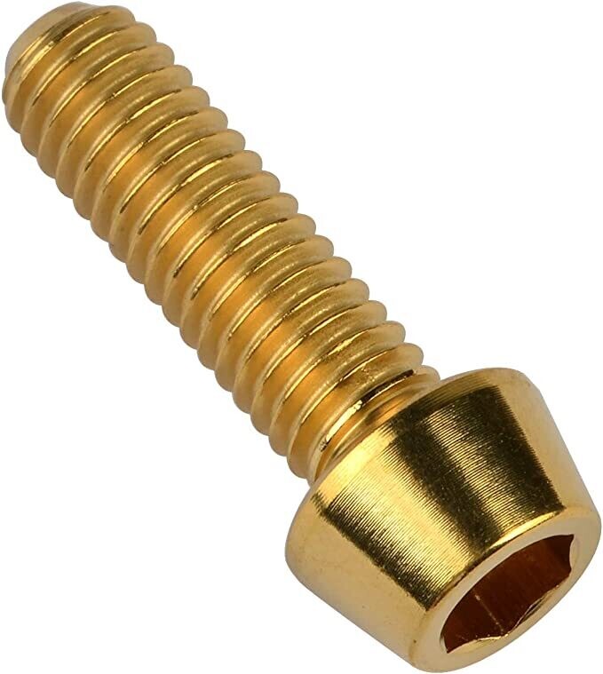 Omega Titanium M6X50mm, Normal Titanium Bolts 1-pcs Gold