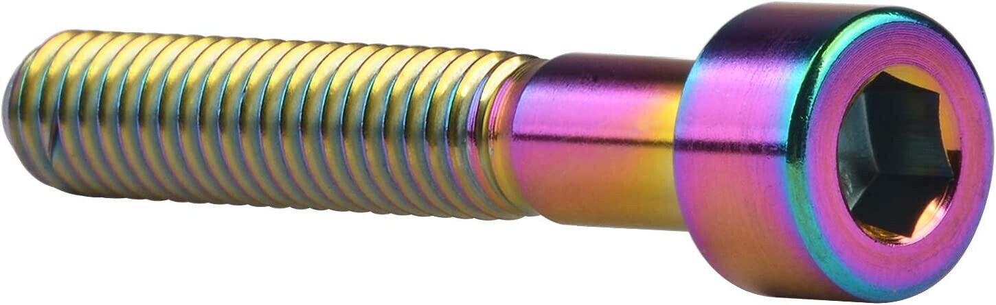 Omega Titanium M6X40mm, Bolts 1-pcs Rainbow