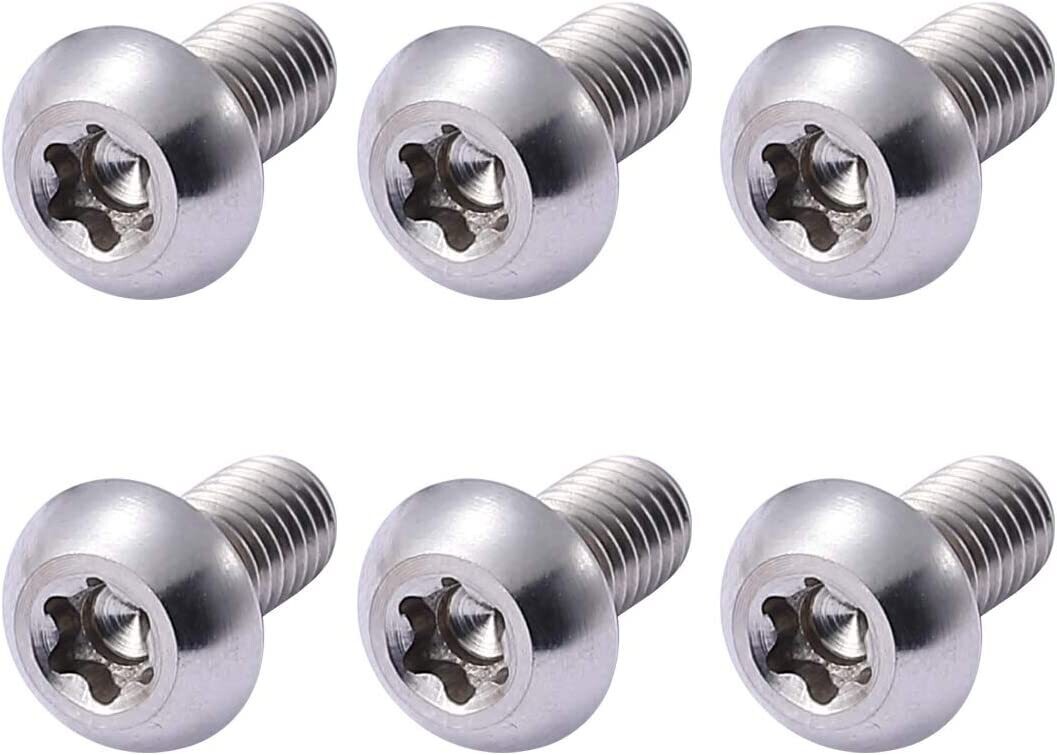 Omega M5x10mm Bolts for Disc Brake Rotors 6-pcs Silver