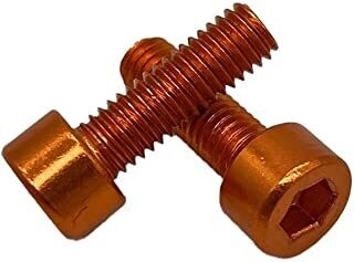 Miles Wide Anodized Bottle Cage M5X12 Bolts, Bronce 2-pcs