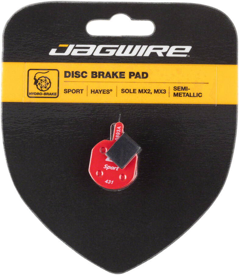 Jagwire Mountain Sport Semi-Metallic Disc Brake Pads for Hayes CX MX Sole 3324