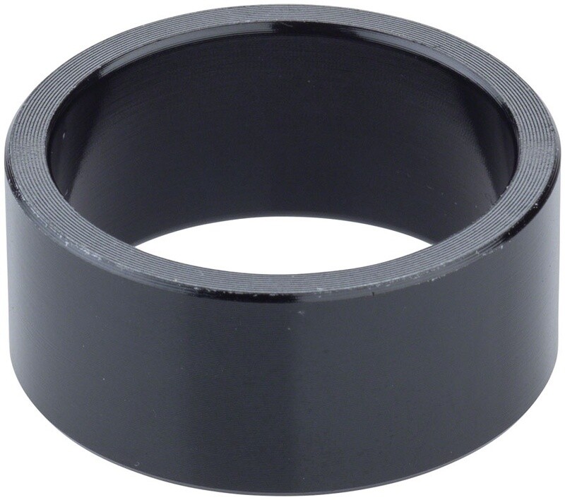 Headset Stack Spacer - 28.6, 15mm, Aluminum, Black, Sold Pair