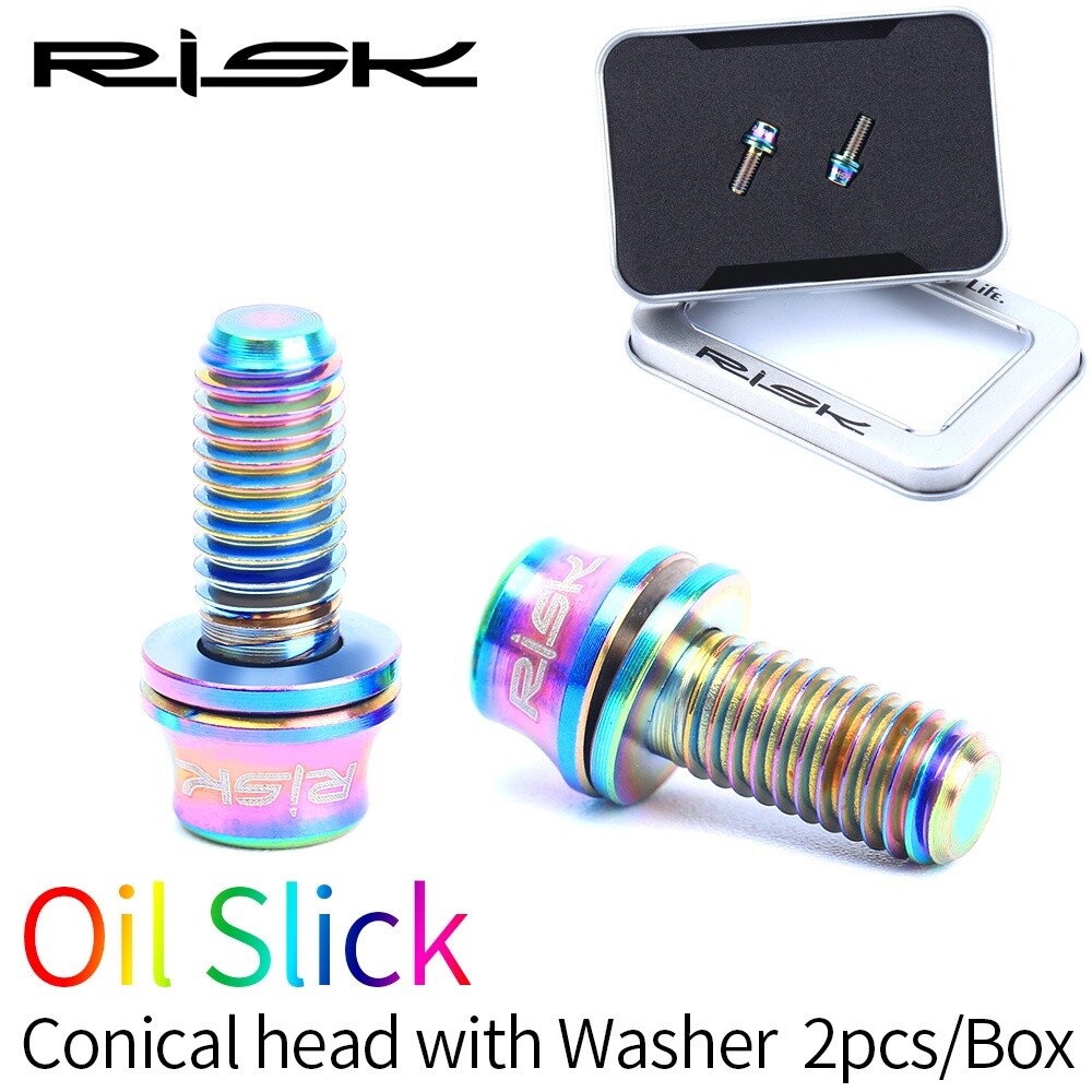 Oil Slick M5x12 Conical Head Water Bottle Cage Fixing Bolts