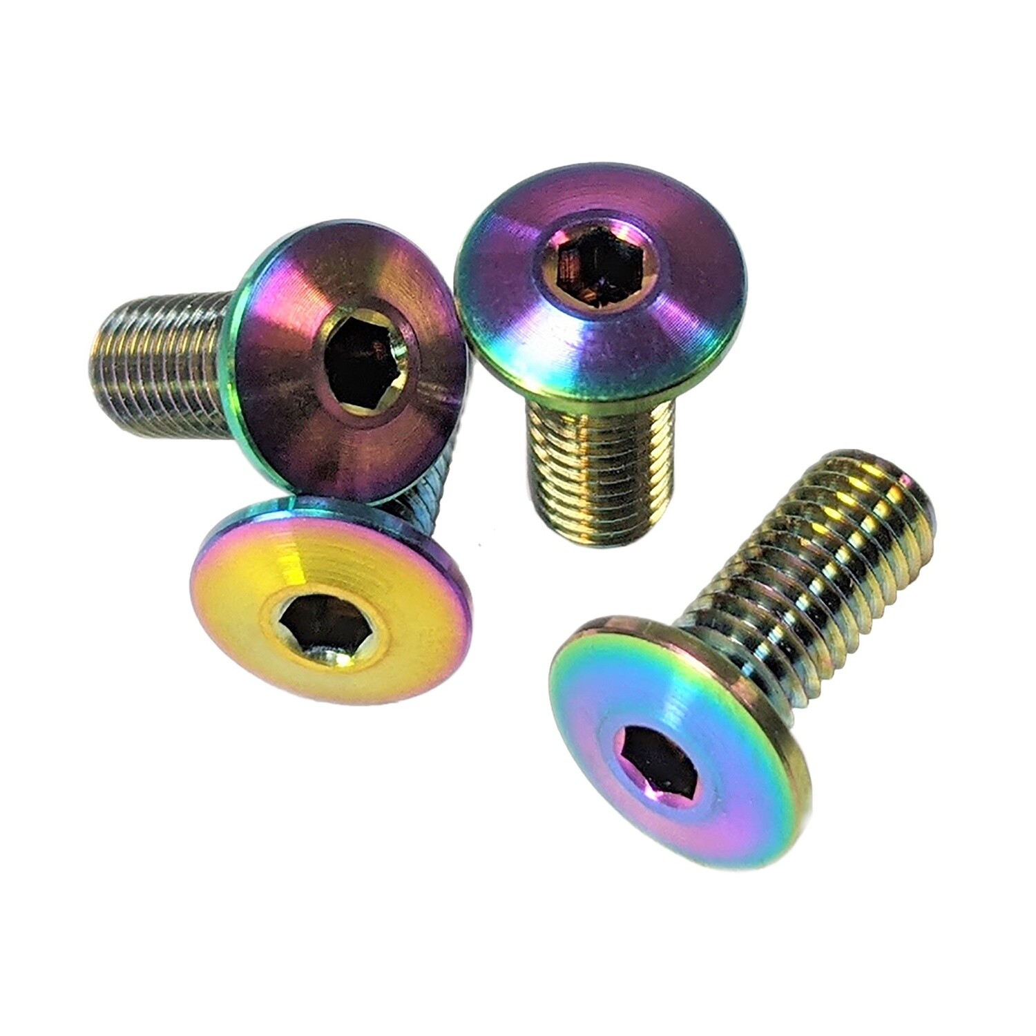 Terske Ultra-Low Head Titanium Bottle Cage Bolt, 4 pcs, Oilsk