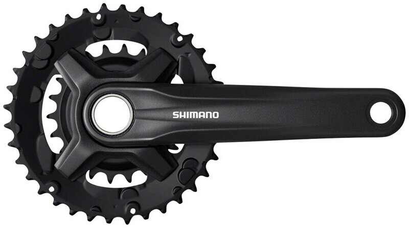 Shimano FC-MT210-2 Crankset - 175mm, 9-Speed, 36/22t, Riveted, 48.8mm Chainline, Black