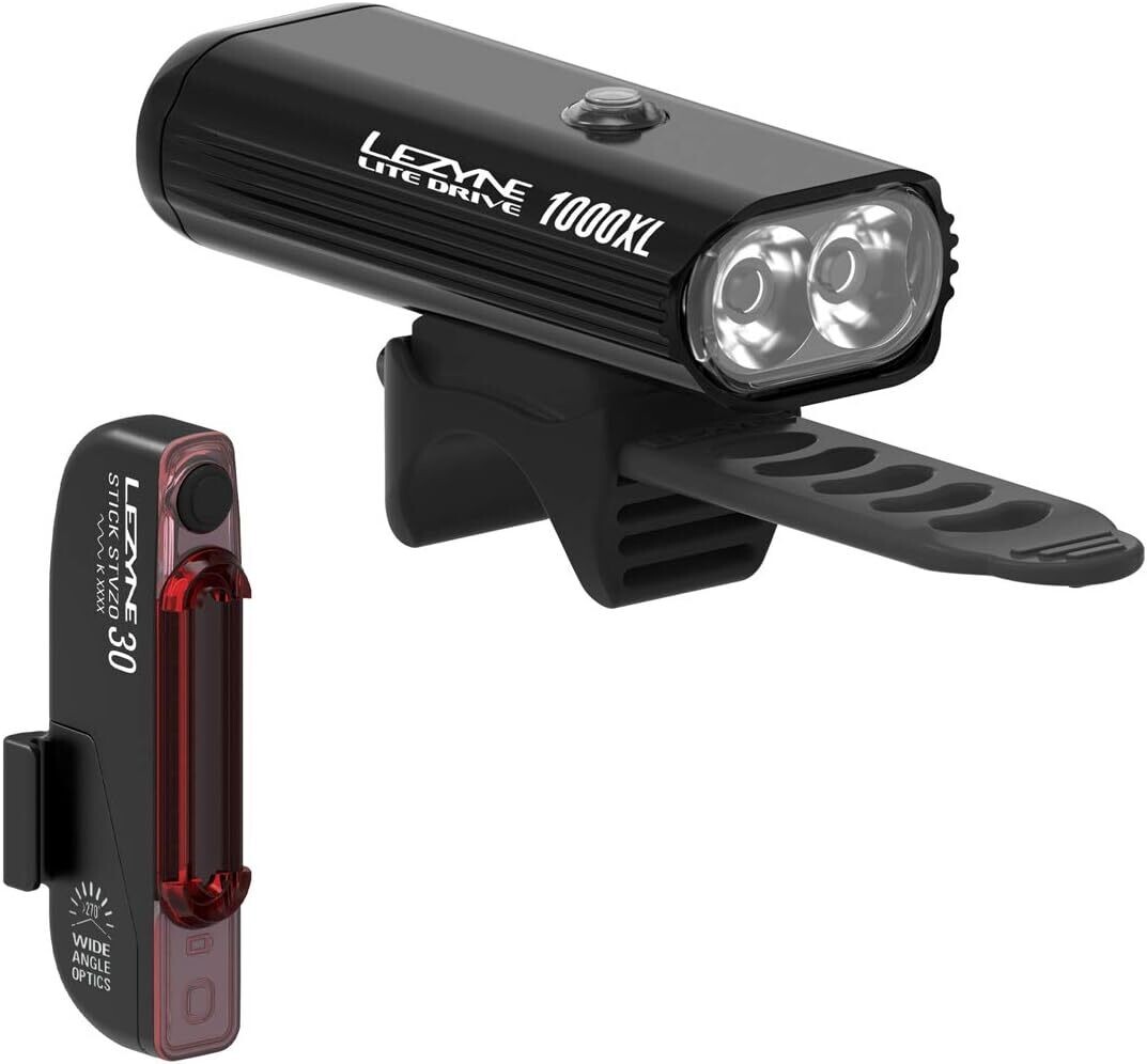 Lezyne, Lite Drive 1000XL / Stick Pair, Light, Set, Black