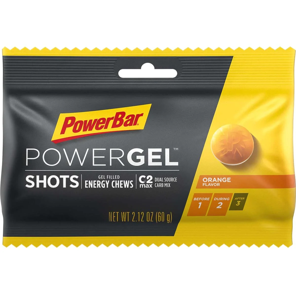 PowerBar PowerGel Shots (Chews) Orange 2.12 0z - 60g