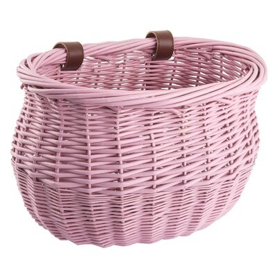 BASKET SUNLITE FT WILLOW BUSHEL PNK STRAP-ON
