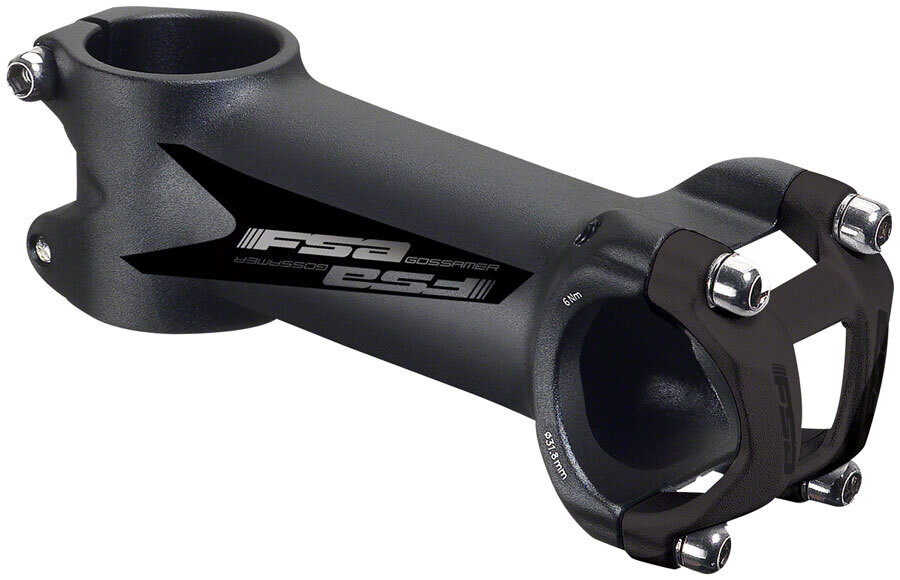 Full Speed Ahead Gossamer Stem - 100mm, 31.8 Clamp, +/-6, 1 1/8&quot;, Alloy, Black
