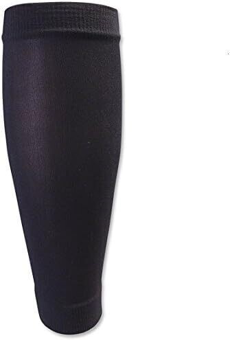 Cross Bones Sports Shin Guard Sleeves for Soccer 1-Pair Pack Black