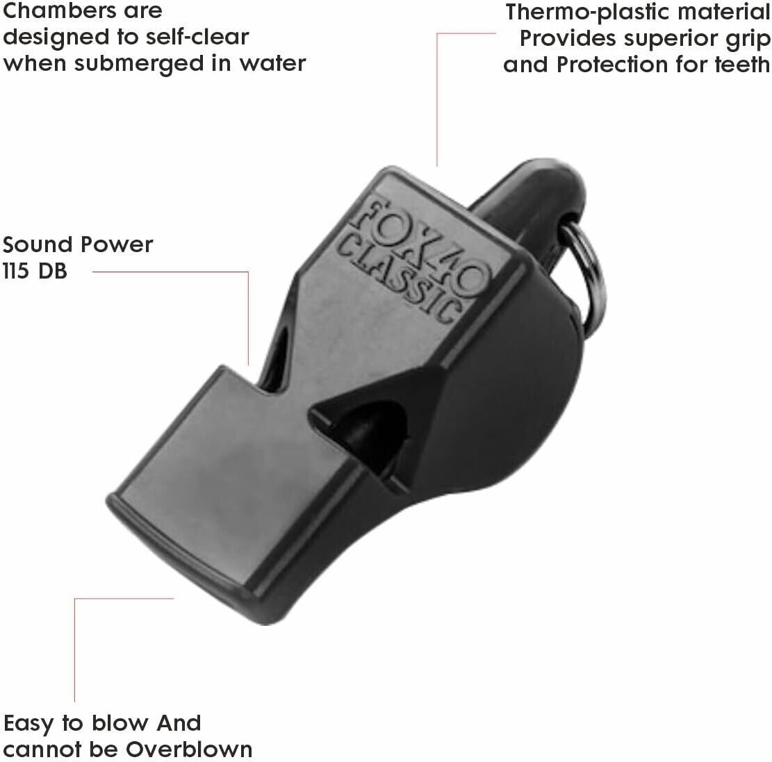 Fox 40 Classic Official Whistle with no/Lanyard