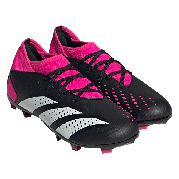 adidas Predator Accuracy.3 FG Junior Firm Ground Soccer Cleats Black/White/Pink Size 5.5