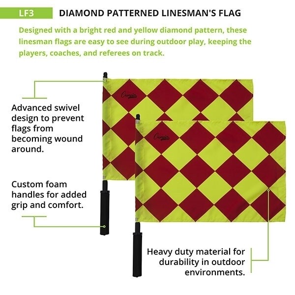 Champion Sports Diamond Pattern Linesman's Flag 2-pcs