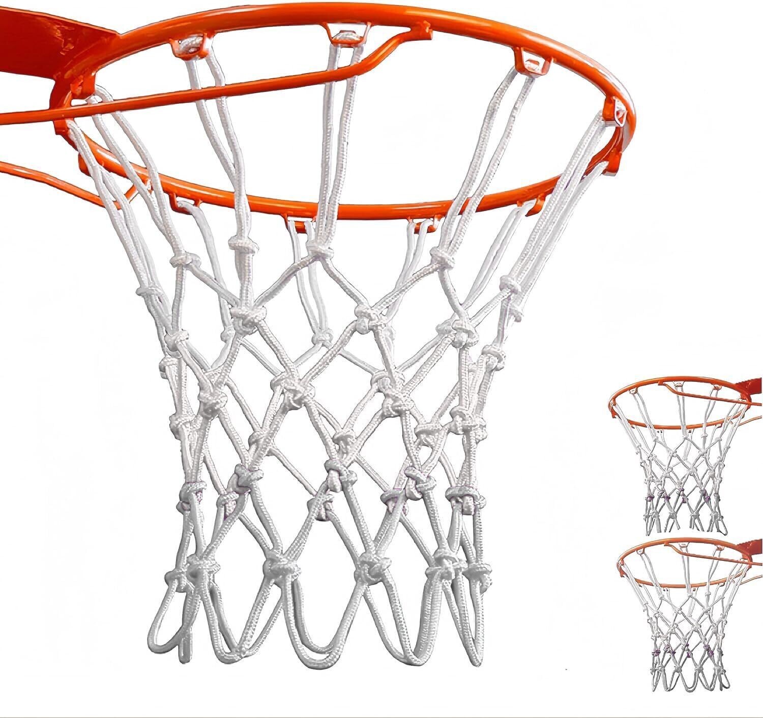 Heavy Duty Basketball Net in All Weather for Indoor and Outdoor，Rims12 Loops