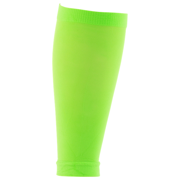 Cross Bones Sports Shin Guard Sleeves for Soccer 1-Pair Pack Neon Green