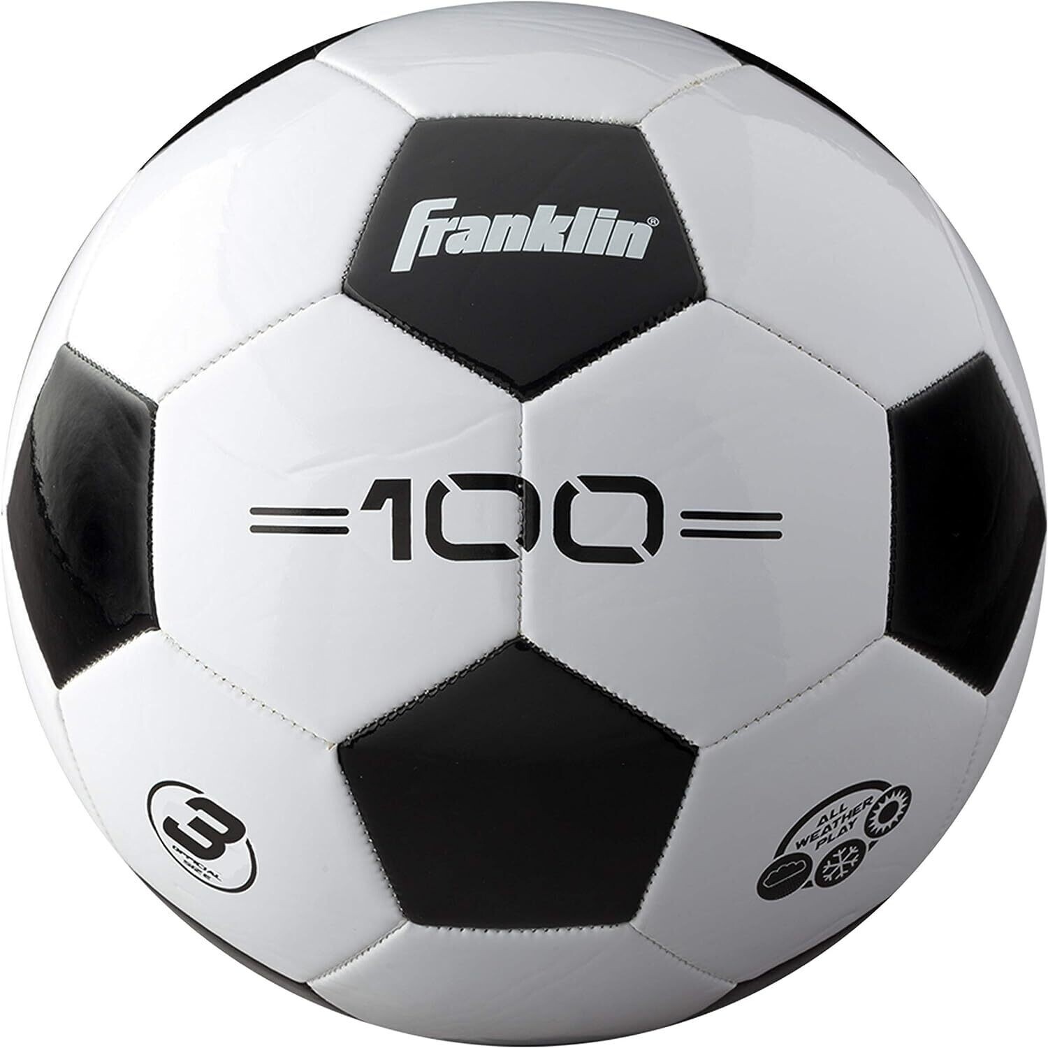 Franklin Sports Soccer Balls Size 4 Black-White
