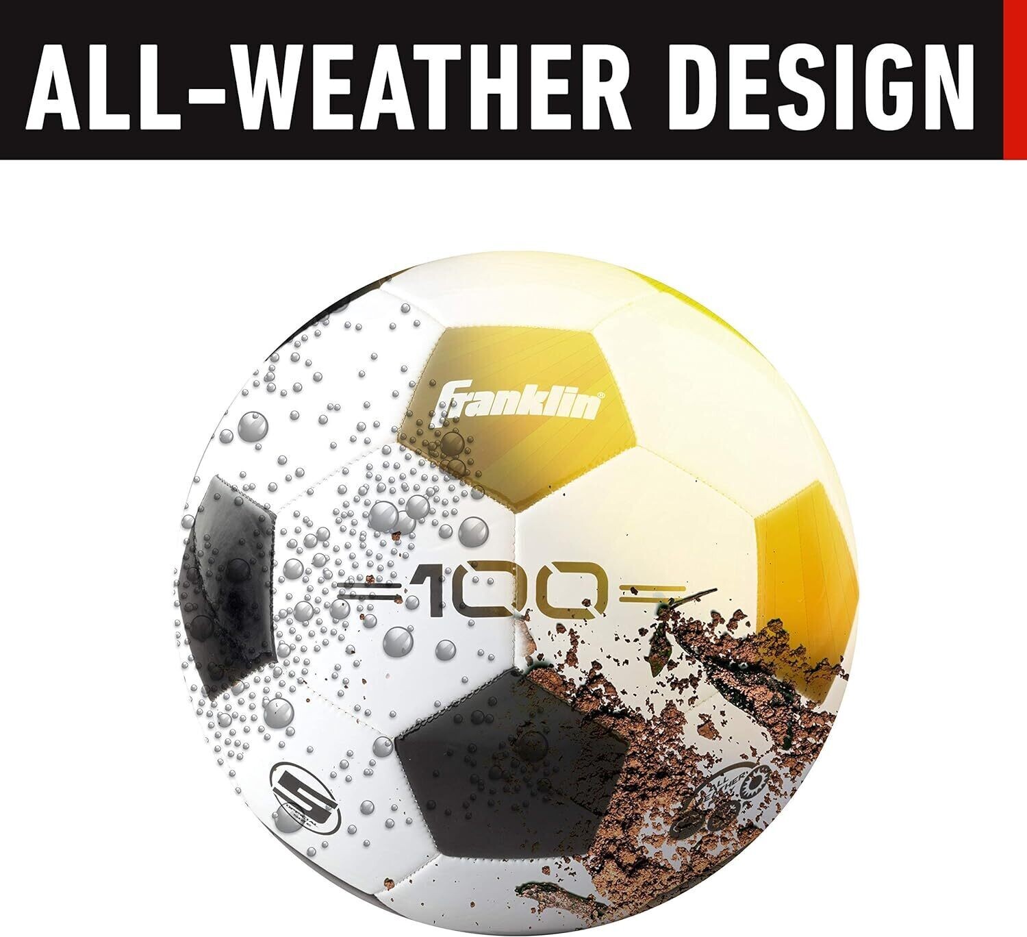 Franklin Sports Soccer Balls Size 4 Black-White