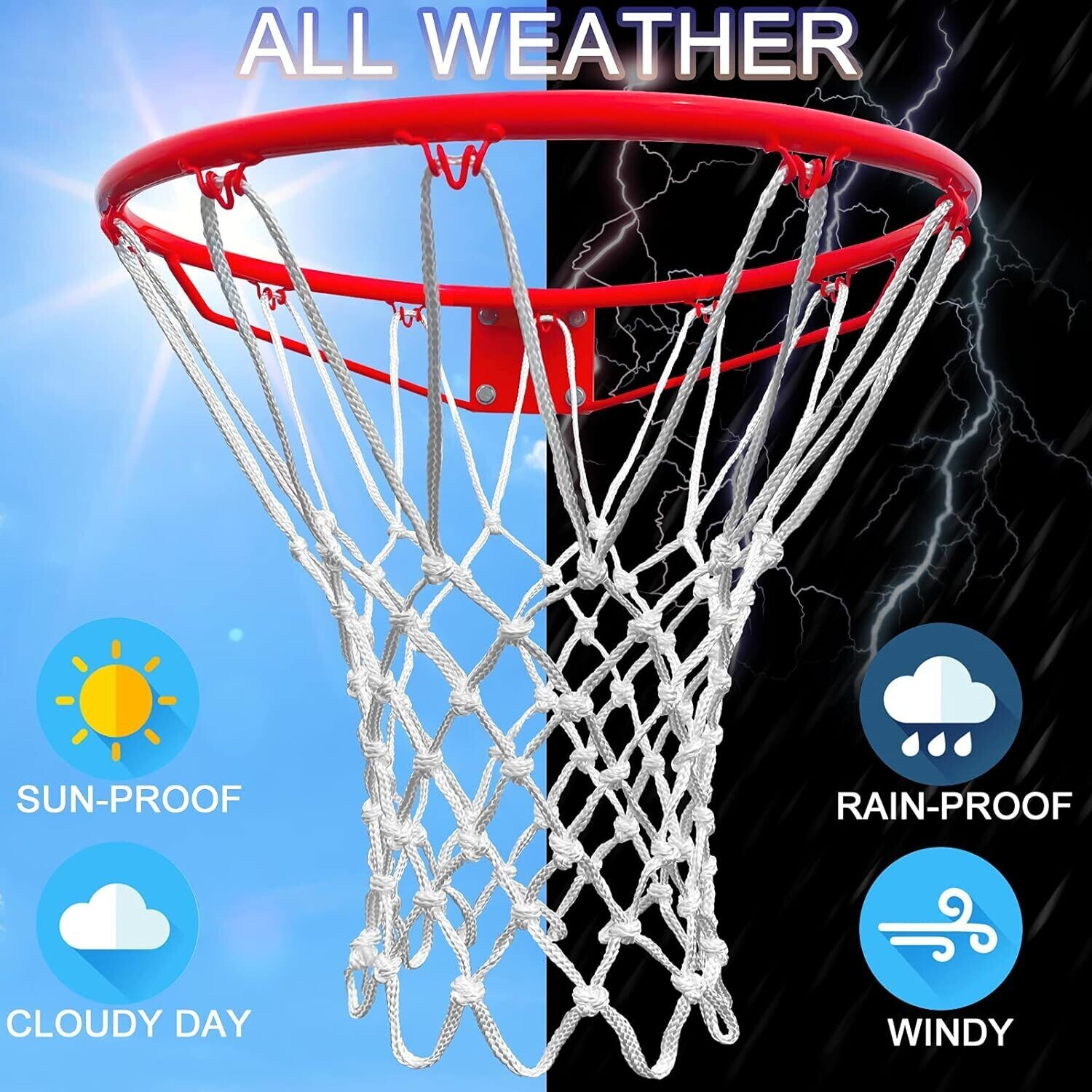 Champro Braided Nylon Basketball Outdoor Professional Heavy Duty Basketball Net