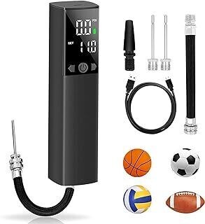 Electric Ball Pump with Light, Rechargeable Air Pump all Balls Sports Basketball, Soccer, ...