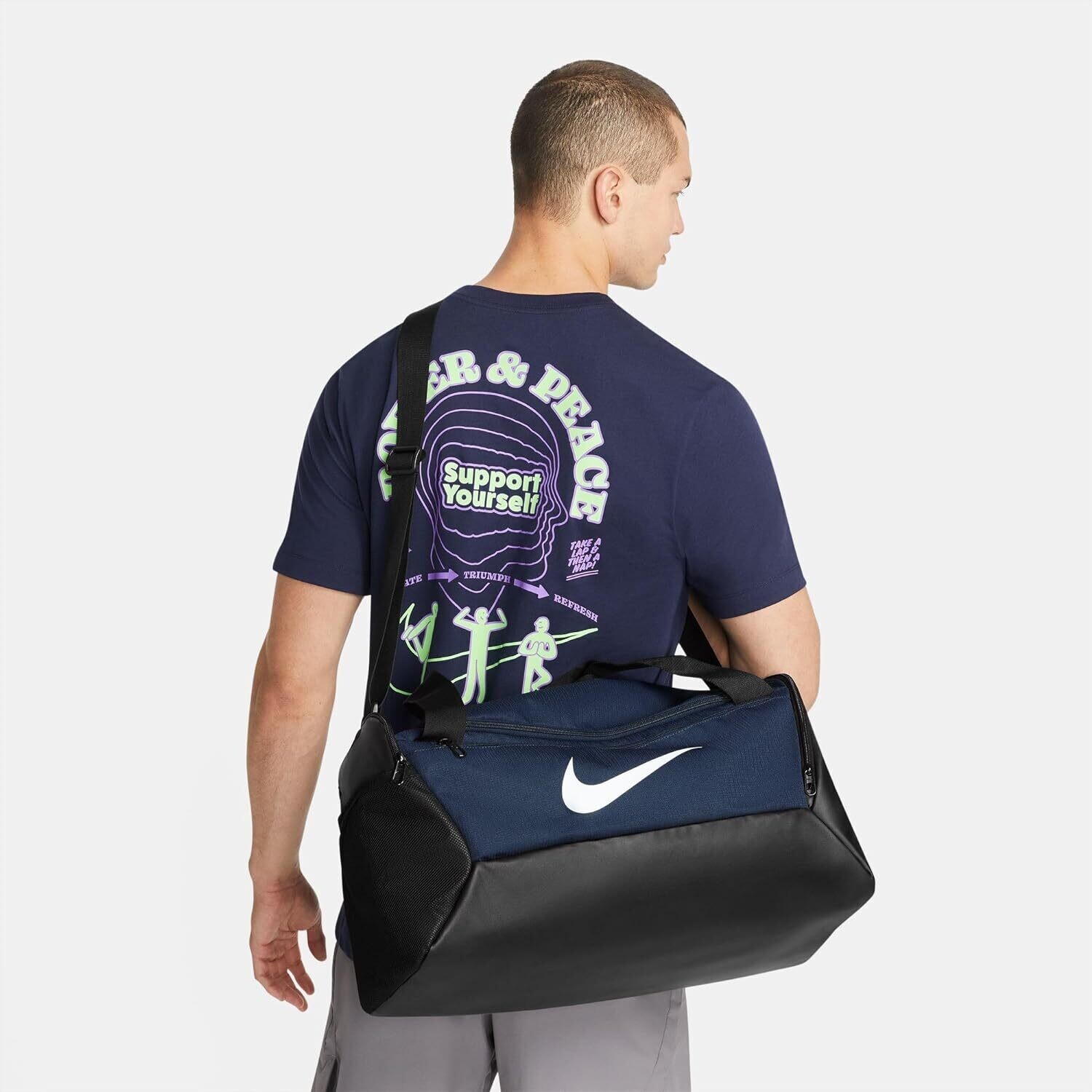 Nike Brasilia Small Duffel Bag Midnight Navy