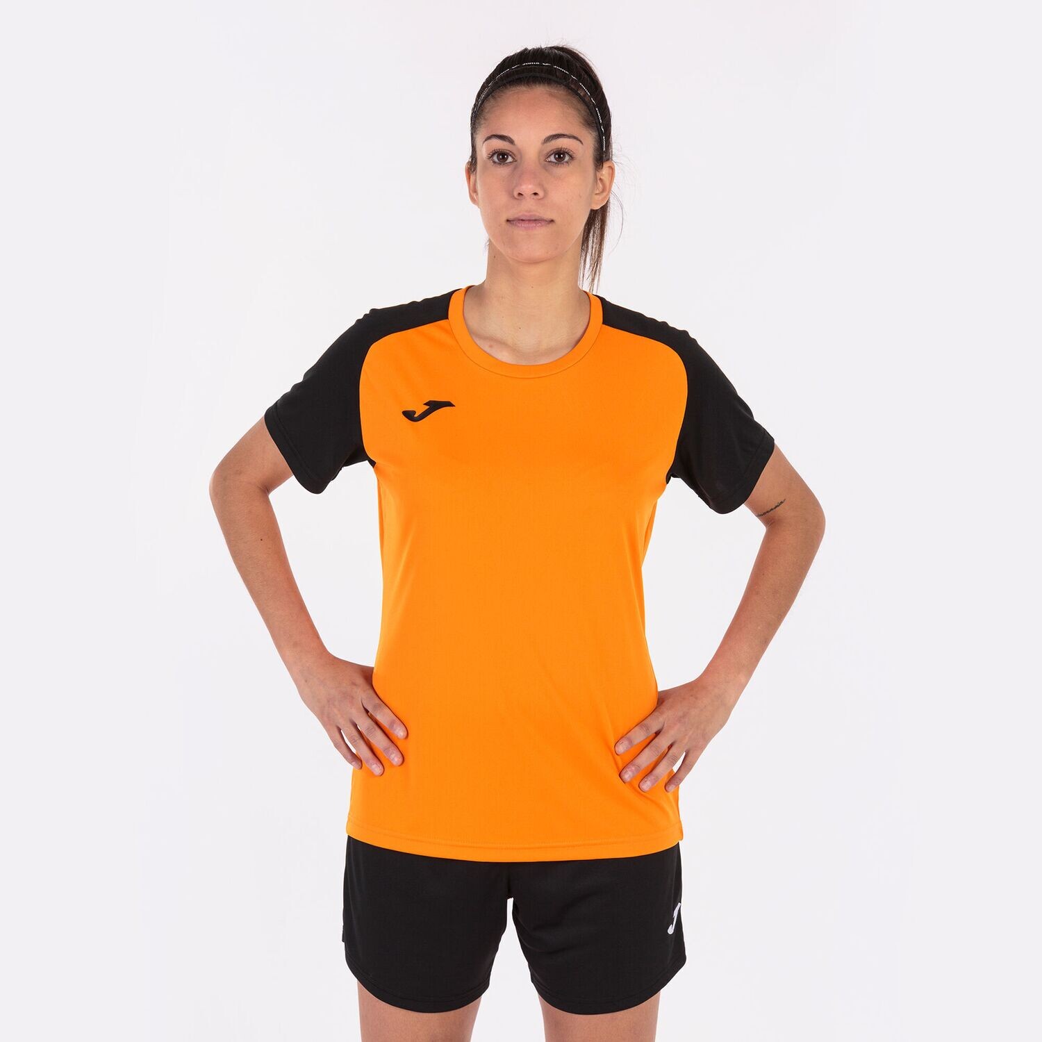 JOMA SHIRT SHORT SLEEVE WOMAN ACADEMY IV ORANGE BLACK