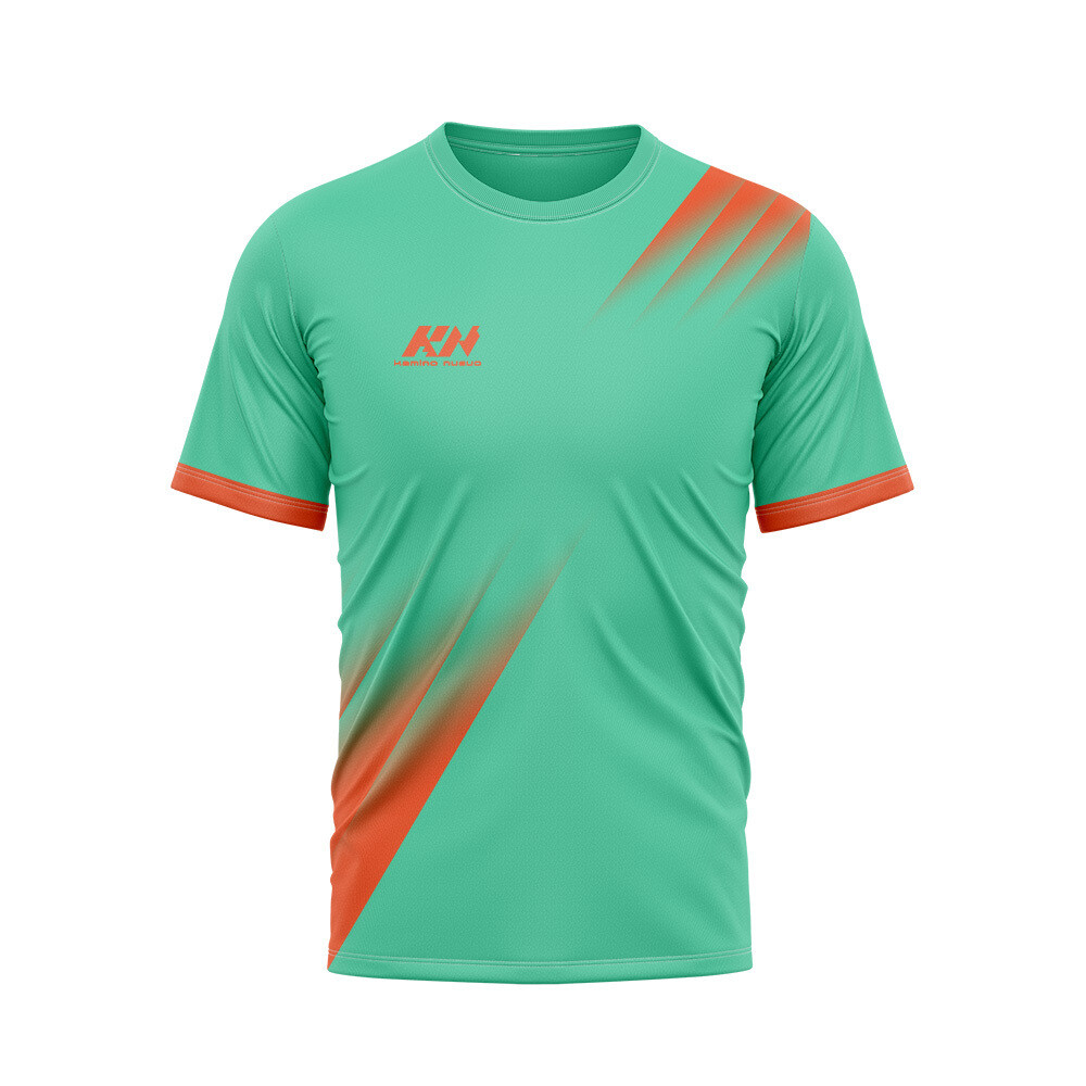 KN Green Orange Sport Soccer T-shirt XXS-XL