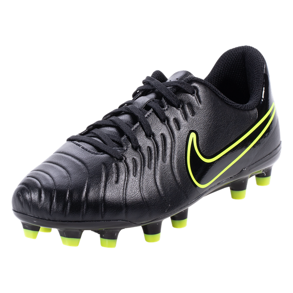 Nike Junior Tiempo Legend 10 Club FG/MG Soccer Cleat Black/Volt Size 3