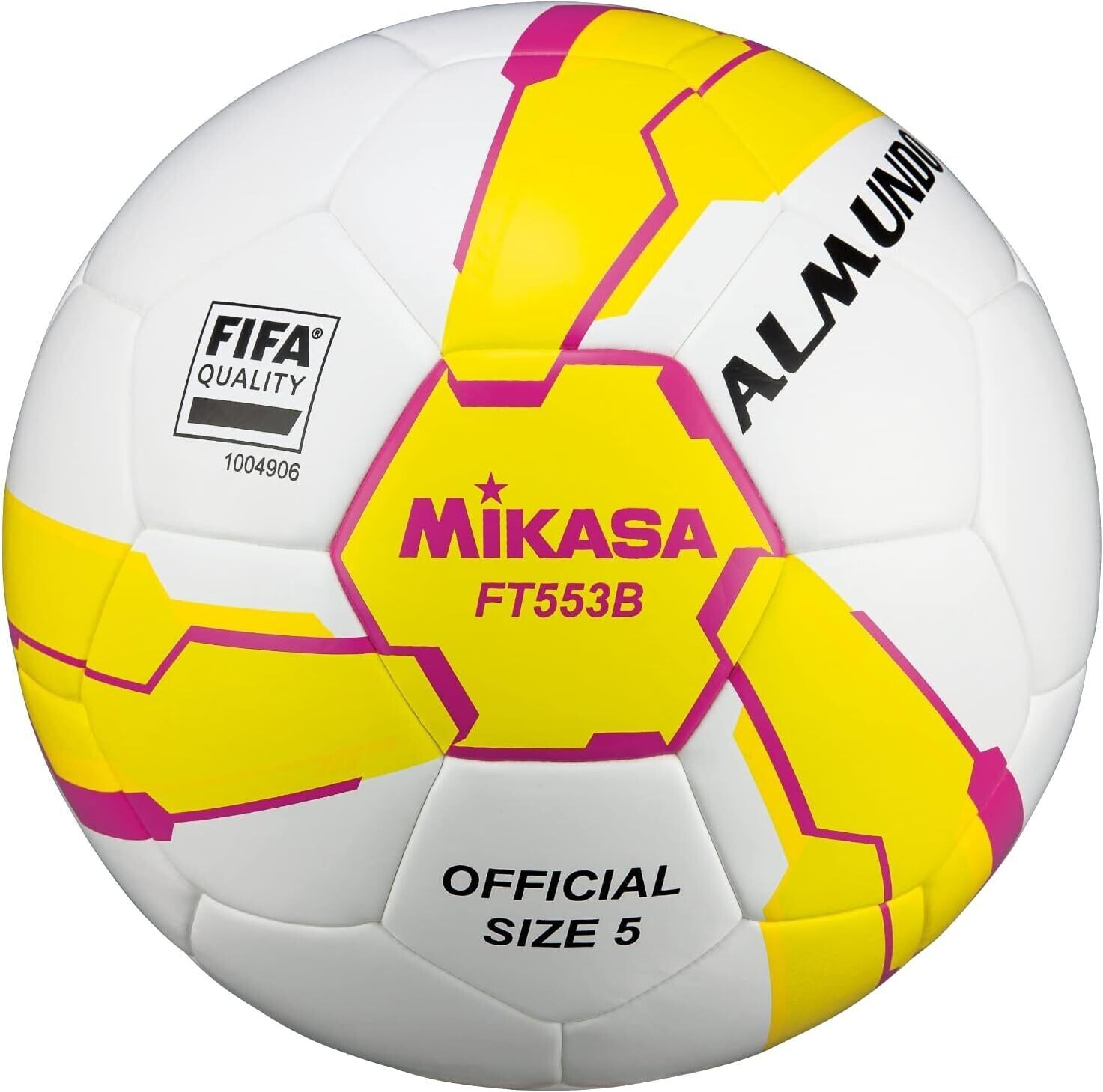 Mikasa FT553B Yellow FIFA Certified Football Faux Leather