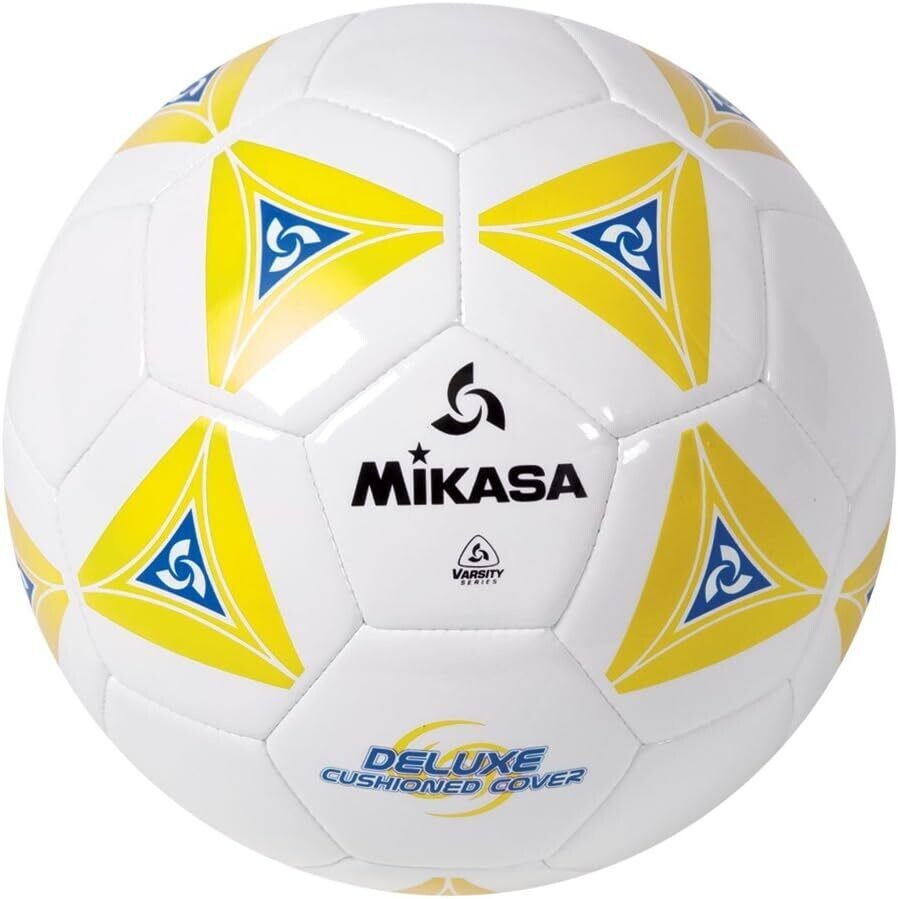 Mikasa Deluxe SS40 Cushioned Cover Club Soccer Ball Yellow White Size 4