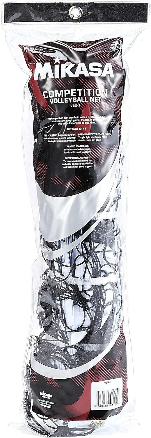 Mikasa VBN-2 Competition Volleyball Net , 32&#39; X 3&#39;