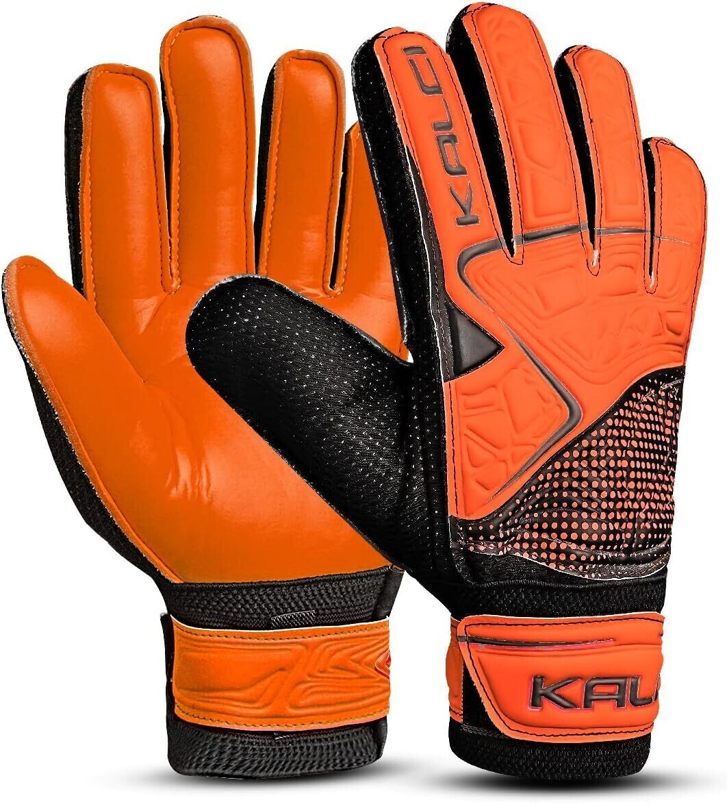 Soccer Gloves Youth/Adult for Ultimate Grip &amp; Protection Orange Size 9