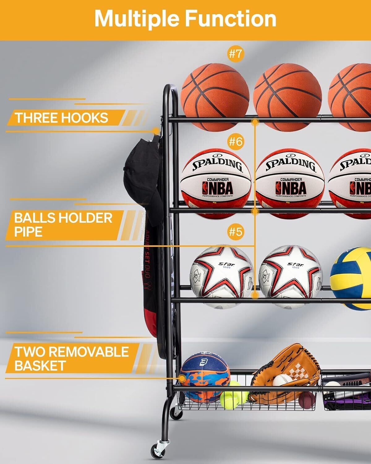 Sport Ball Rack Storage (Call 939-645-+4546Pre-Order)