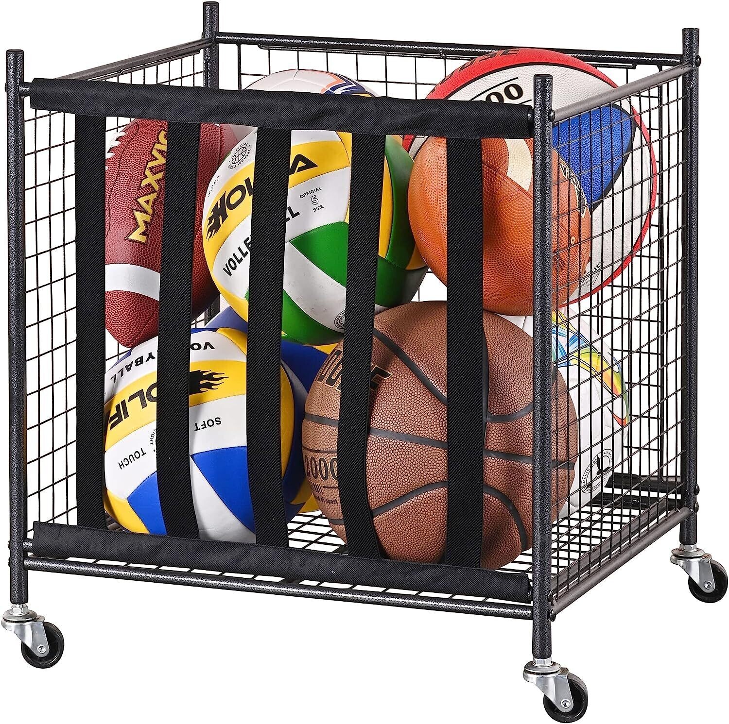 Sport Ball Storage Cart 19.69 x 18.89 x 21.26 inches