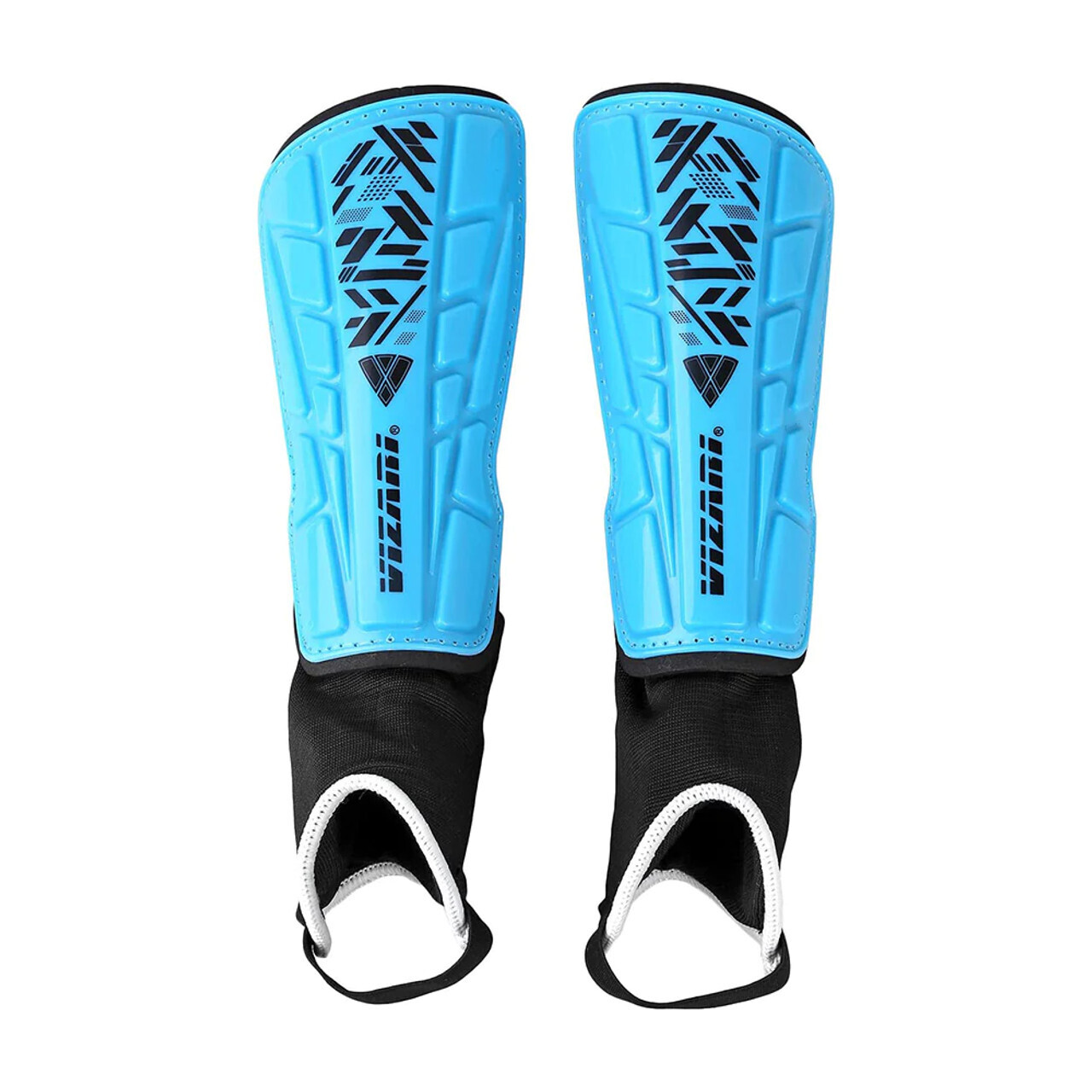 Vizari Zodiac Soccer Shin Guards | Lightweight &amp; Durable PP Shell | Detachable Ankle Protection Blue