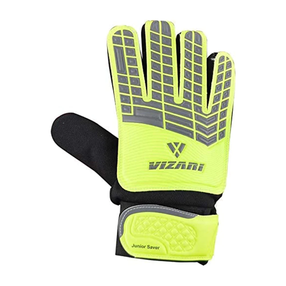 Vizari Junior Saver Soccer Goalkeeper Gloves-Yellow/Grey/Black