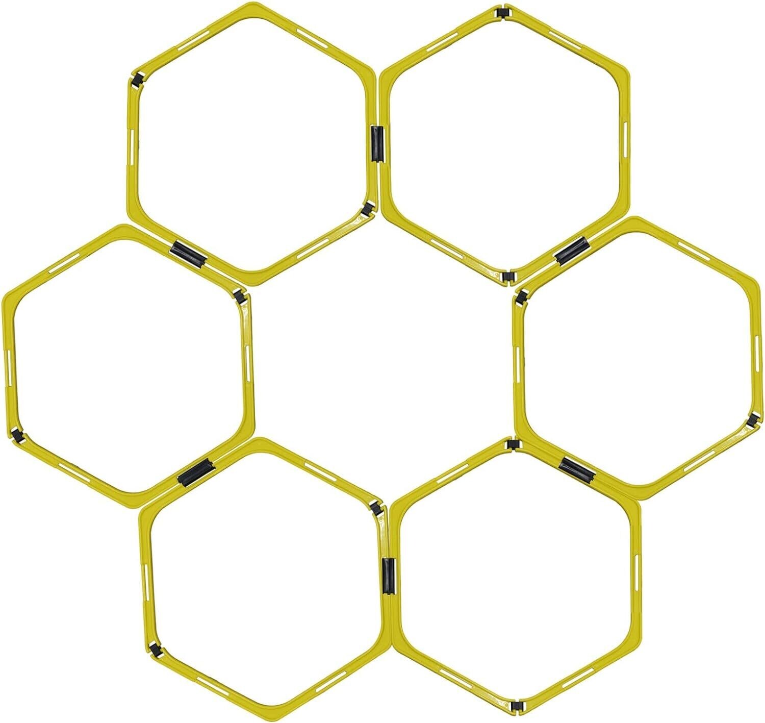 Kwik Goal Hex Rings, Yellow,