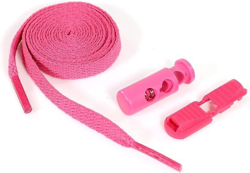 Taleverios Elastic Shoelaces No Tie Tieless Laces for Adults Children, Color: Pink