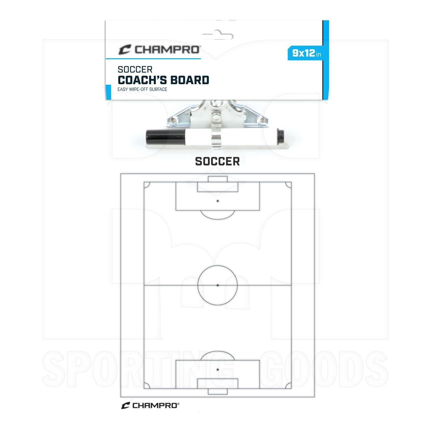 Champro Soccer Coach's Dry Erase Board w/ Marker 9"x12"