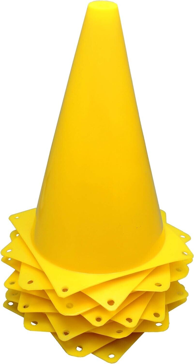 7&#39;&#39; Inch Small Sports Training Cones Mini Yellow 10-Pcs