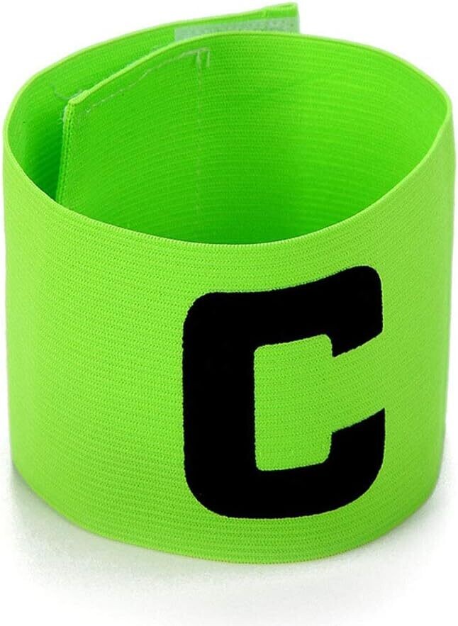 Soccer Captain Arm Badge for Youth Adult, Colors: Green Neon