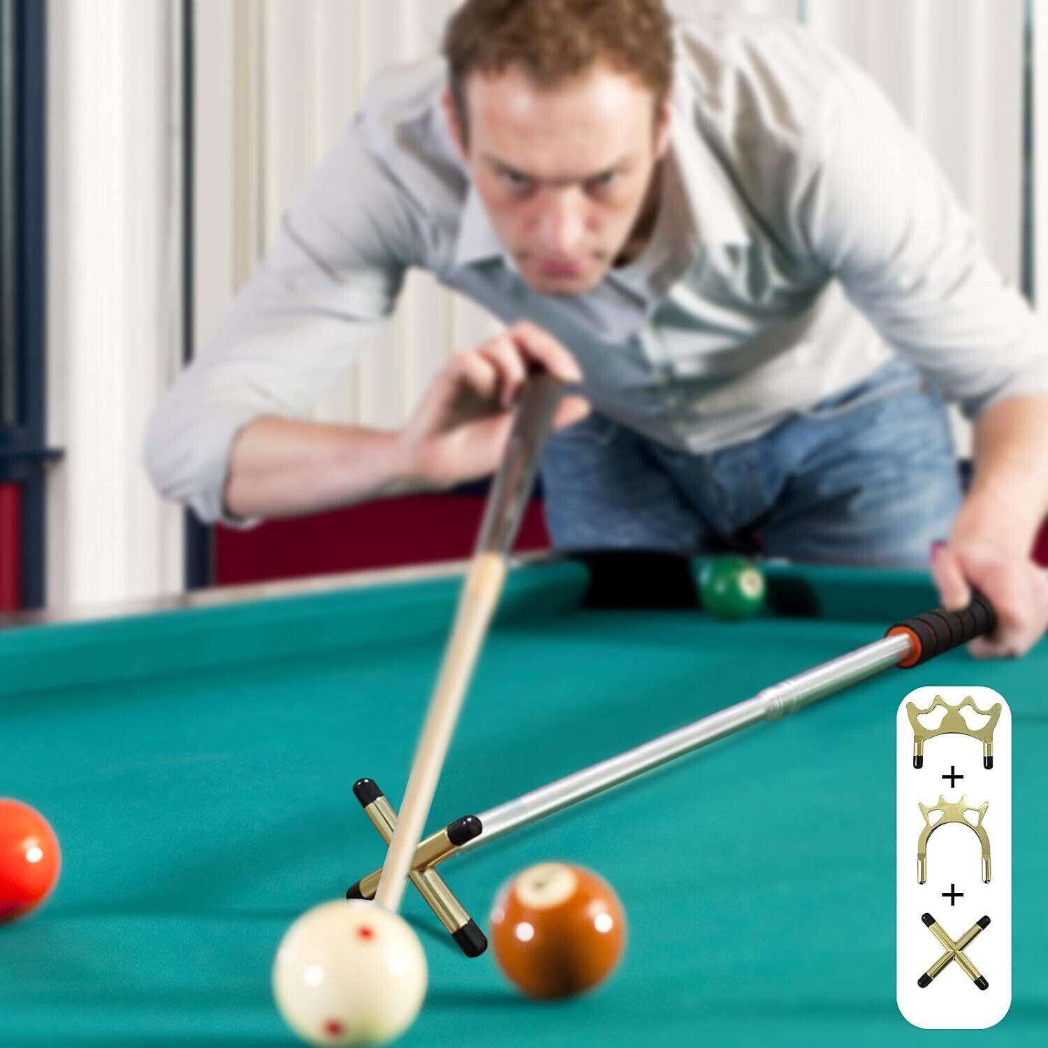 Billiards  Retractable Billiards Cue Bridge
