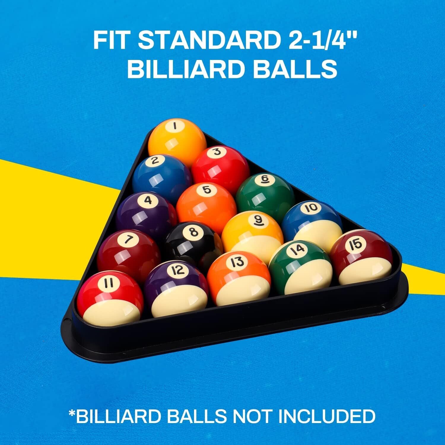 Billiards  Black Plastic Triangle Fit Standard 2-1/4"