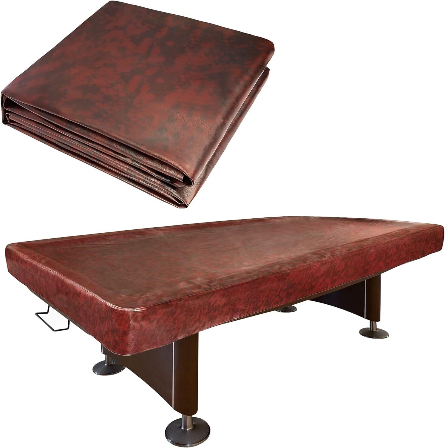Heavy Duty Billiards Cover Brown 117&#39;&#39;Lx65&#39;&#39;Wx8&#39;&#39;H