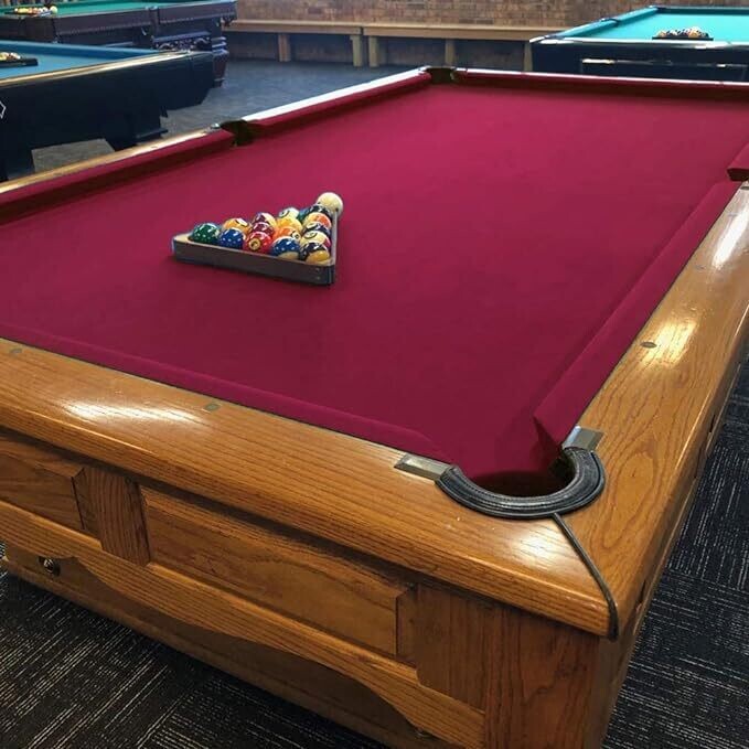 Billiard Championship Cloth Pool Table Felt Fast Speed for  Red 7' 8' 9'
