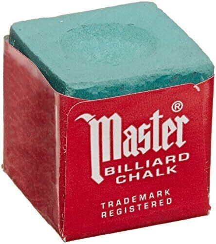 Master Billiard Pool Cue Chalk Premium Quality Green - 6-pcs