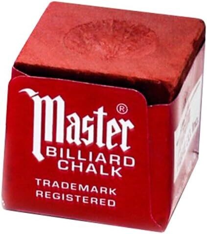 Master Billiard Pool Cue Chalk Premium Quality Red - 3pcs