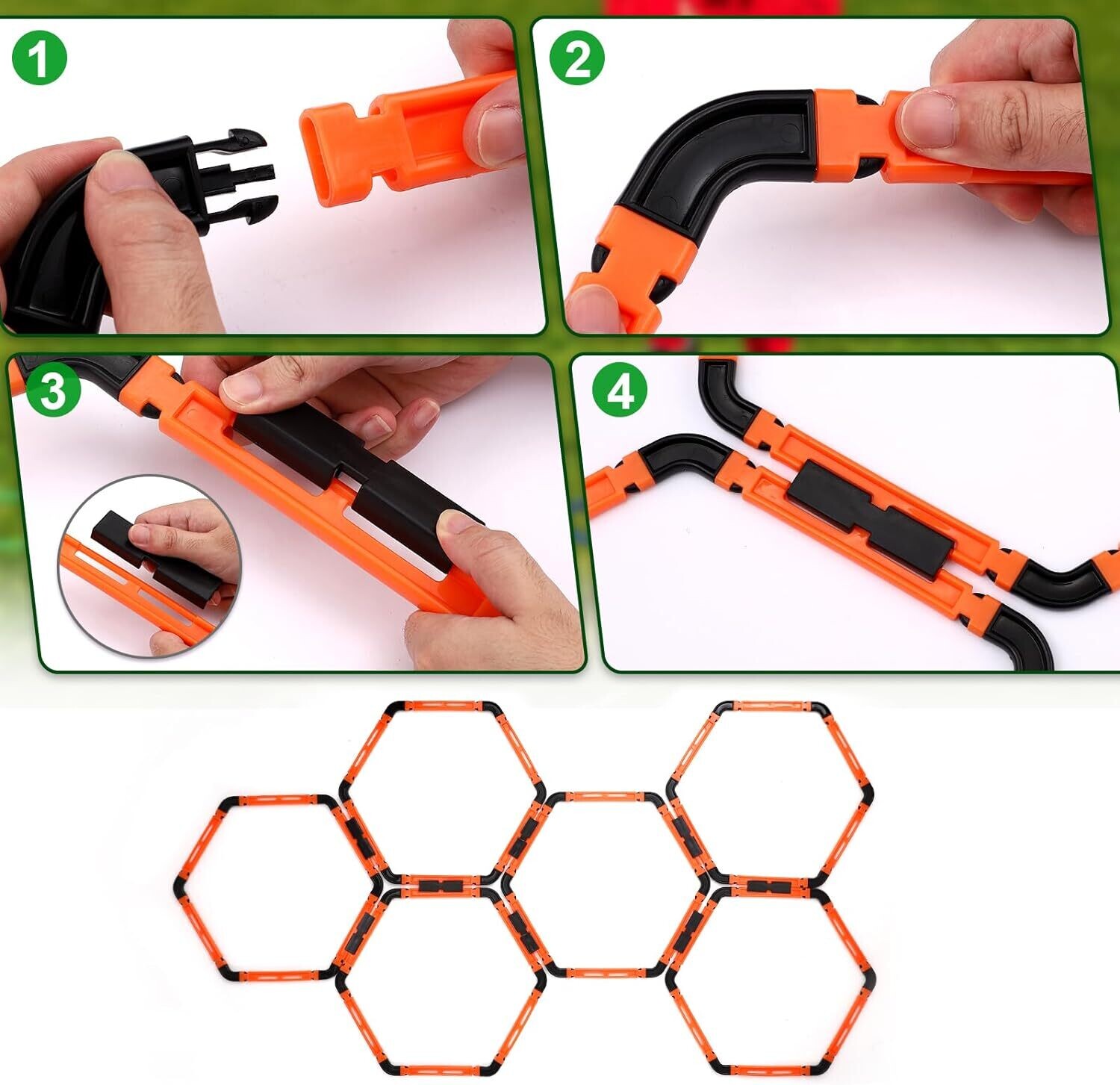 Agility Training Ladder with 8PCS Connector Clips Bag