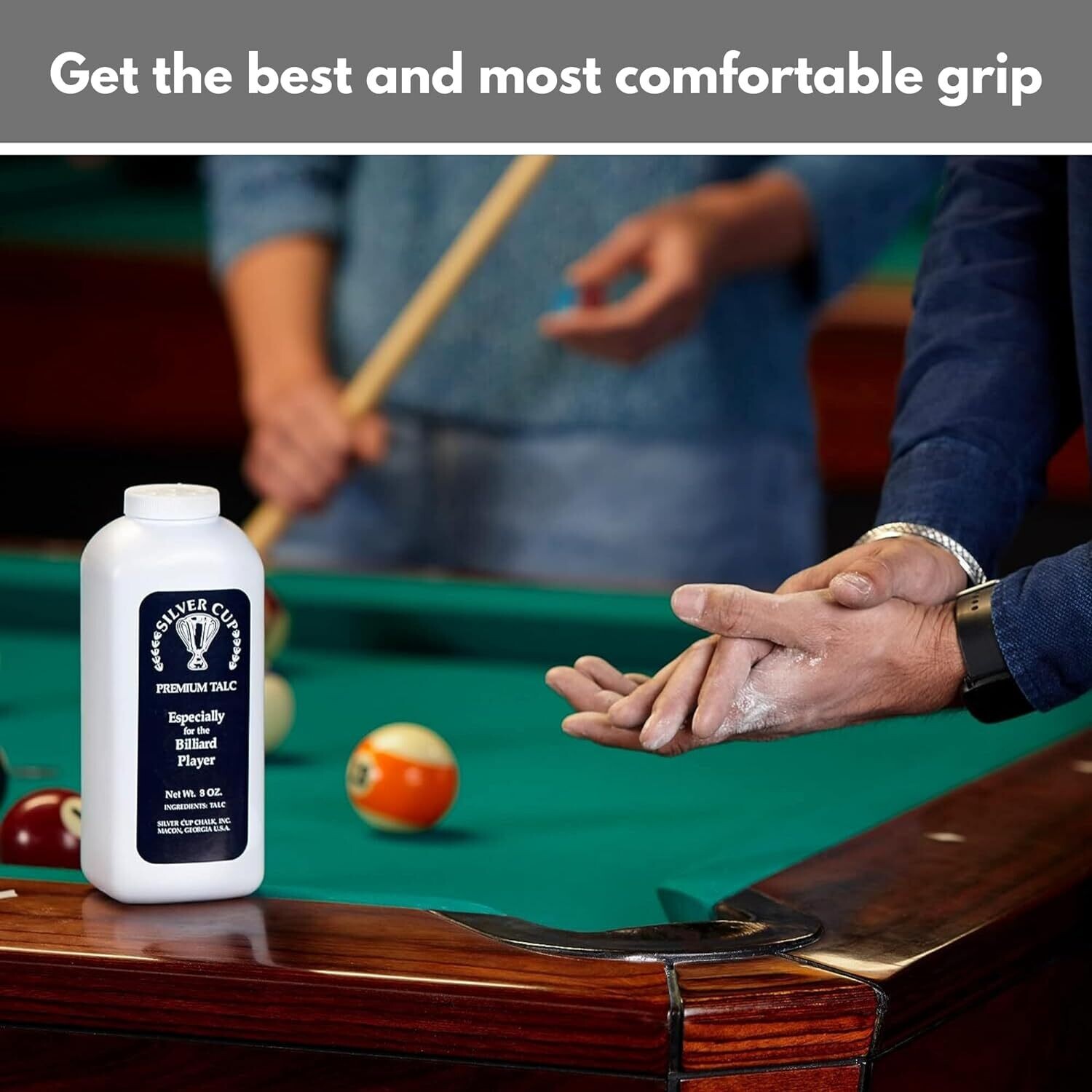 Silver Cup Billiard/Pool Premium Powder Hand Chalk, 8oz