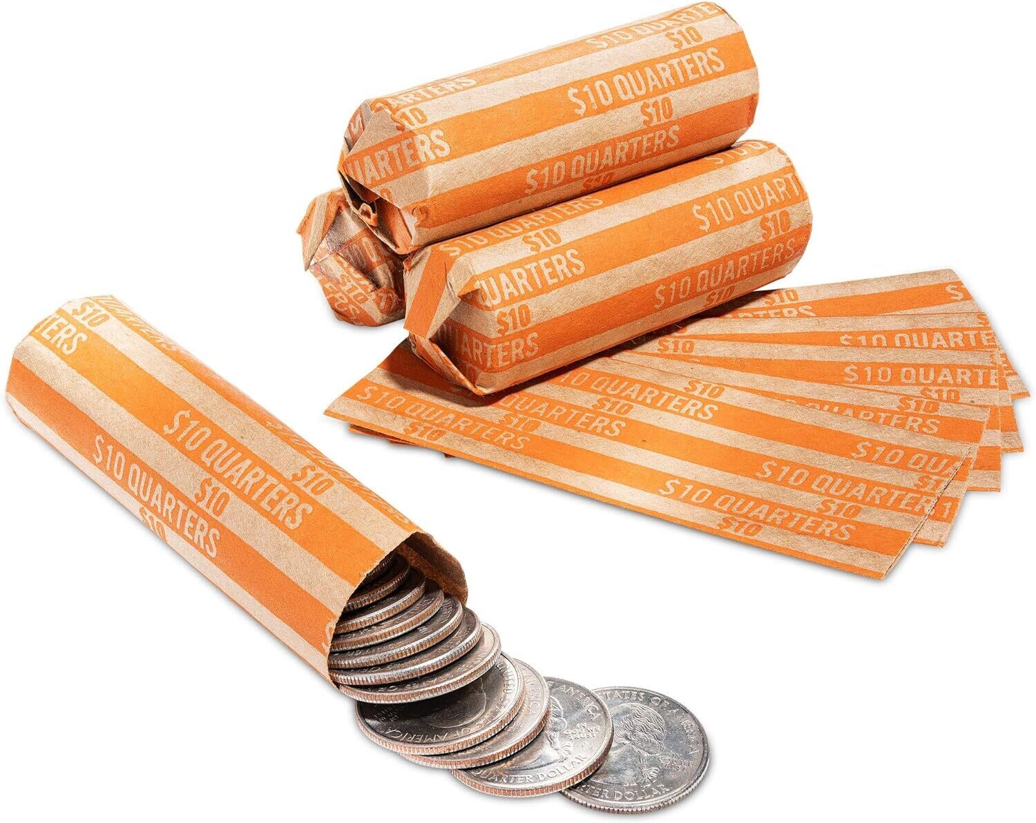 Coin Quater Wrapper $10 Orange (1000 pcs)