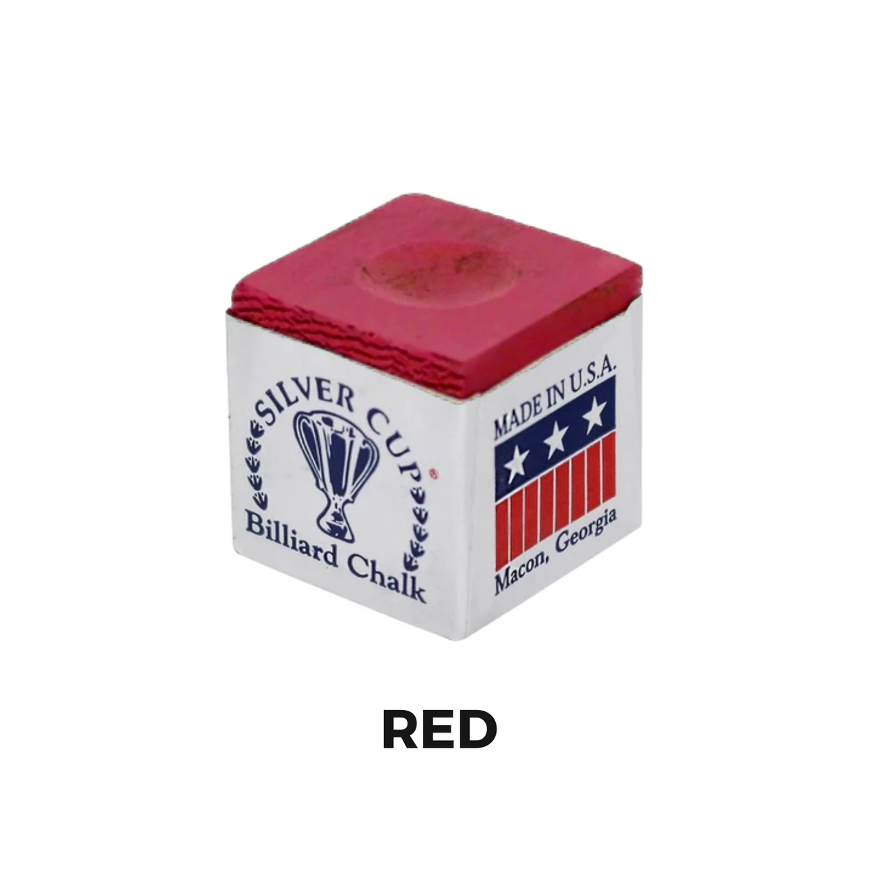 Silver Cup Pool Chalk Red 2pcs